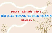 Bài 3.45 trang 75 SGK Toán 8 tập 1 Kết nối tri thức